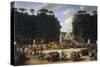 Napoleon and Marie Louise at the Tuileries-Etienne-barthelemy Garnier-Stretched Canvas