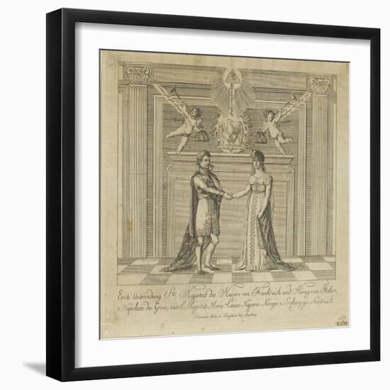 Napoleon and Marie Louise, the Covenant of Marriage-null-Framed Giclee Print