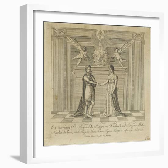 Napoleon and Marie Louise, the Covenant of Marriage-null-Framed Giclee Print