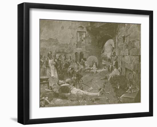 Napoleon and Marshal Lannes at Essling-null-Framed Giclee Print