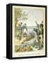 Napoleon and Massena on the Island of Lobau, May 1809-null-Framed Stretched Canvas