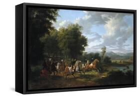 Napoleon and Members of His Court on a Stag Hunt, 1806-Arnold Boonen-Framed Stretched Canvas