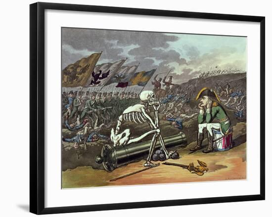 Napoleon and Skeleton, 18th-Thomas Rowlandson-Framed Giclee Print