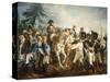 Napoleon and the Bavarian and Wurttemberg Troops in Abensberg, 20th April 1809-Jean Baptiste Debret-Stretched Canvas