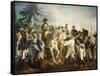 Napoleon and the Bavarian and Wurttemberg Troops in Abensberg, 20th April 1809-Jean Baptiste Debret-Framed Stretched Canvas