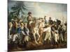 Napoleon and the Bavarian and Wurttemberg Troops in Abensberg, 20th April 1809-Jean Baptiste Debret-Mounted Giclee Print