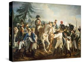 Napoleon and the Bavarian and Wurttemberg Troops in Abensberg, 20th April 1809-Jean Baptiste Debret-Stretched Canvas