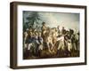 Napoleon and the Bavarian and Wurttemberg Troops in Abensberg, 20th April 1809-Jean Baptiste Debret-Framed Giclee Print