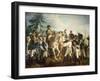 Napoleon and the Bavarian and Wurttemberg Troops in Abensberg, 20th April 1809-Jean Baptiste Debret-Framed Giclee Print