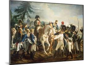 Napoleon and the Bavarian and Wurttemberg Troops in Abensberg, 20th April 1809-Jean Baptiste Debret-Mounted Giclee Print