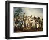 Napoleon and the Bavarian and Wurttemberg Troops in Abensberg, 20th April 1809-Jean Baptiste Debret-Framed Giclee Print