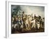 Napoleon and the Bavarian and Wurttemberg Troops in Abensberg, 20th April 1809-Jean Baptiste Debret-Framed Giclee Print