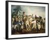 Napoleon and the Bavarian and Wurttemberg Troops in Abensberg, 20th April 1809-Jean Baptiste Debret-Framed Giclee Print