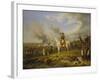 Napoleon Approaching Regensburg, 1840-Albrecht Adam-Framed Giclee Print