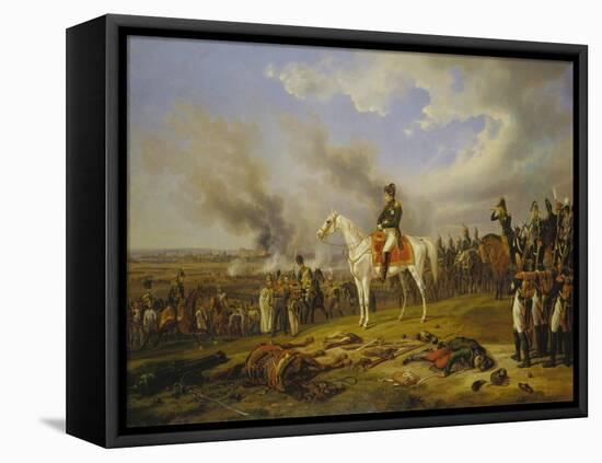 Napoleon Approaching Regensburg, 1840-Albrecht Adam-Framed Stretched Canvas