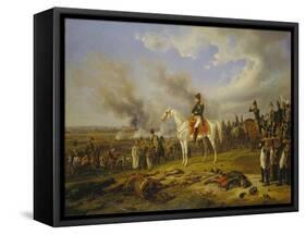 Napoleon Approaching Regensburg, 1840-Albrecht Adam-Framed Stretched Canvas