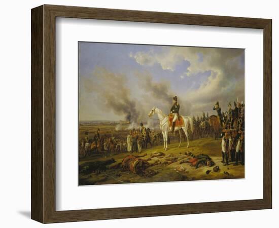 Napoleon Approaching Regensburg, 1840-Albrecht Adam-Framed Giclee Print