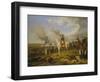 Napoleon Approaching Regensburg, 1840-Albrecht Adam-Framed Giclee Print