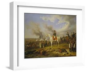 Napoleon Approaching Regensburg, 1840-Albrecht Adam-Framed Giclee Print