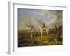 Napoleon Approaching Regensburg, 1840-Albrecht Adam-Framed Giclee Print