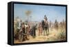 Napoleon Arriving at an Egyptian Oasis-Robert Alexander Hillingford-Framed Stretched Canvas