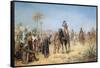 Napoleon Arriving at an Egyptian Oasis-Robert Alexander Hillingford-Framed Stretched Canvas