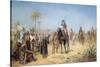 Napoleon Arriving at an Egyptian Oasis-Robert Alexander Hillingford-Stretched Canvas