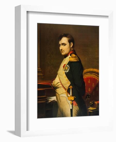 Napoleon as Emperor in His Study Circa 1807-null-Framed Photographic Print