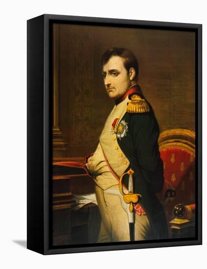 Napoleon as Emperor in His Study Circa 1807-null-Framed Stretched Canvas