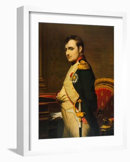 Napoleon as Emperor in His Study Circa 1807-null-Framed Photographic Print