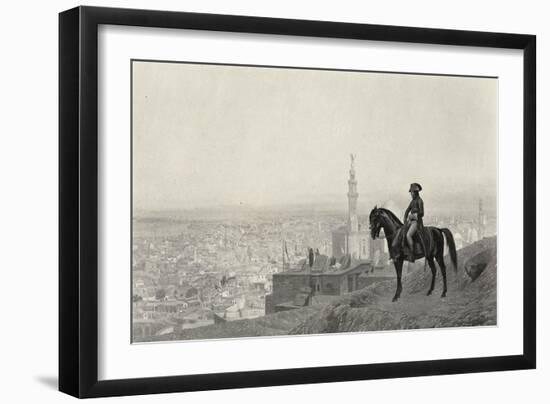 Napoleon at Cairo During His Egyptian Campaign Goes out Riding All by Himself and Stops-null-Framed Art Print