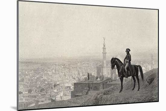 Napoleon at Cairo During His Egyptian Campaign Goes out Riding All by Himself and Stops-null-Mounted Art Print