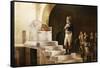 Napoleon at Charlemagne's Throne '98-Henri-Paul Motte-Framed Stretched Canvas