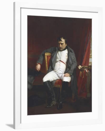 Napoleon at Fontainebleau During the First Abdication - April 1814-Paul Delaroche-Framed Giclee Print