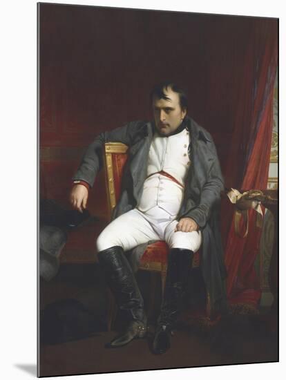 Napoleon at Fontainebleau During the First Abdication - April 1814-Paul Delaroche-Mounted Giclee Print