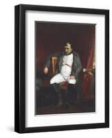 Napoleon at Fontainebleau During the First Abdication - April 1814-Paul Delaroche-Framed Giclee Print