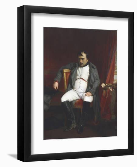 Napoleon at Fontainebleau During the First Abdication - April 1814-Paul Delaroche-Framed Giclee Print