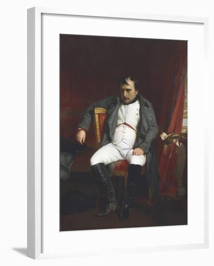 Napoleon at Fontainebleau During the First Abdication - April 1814-Paul Delaroche-Framed Giclee Print