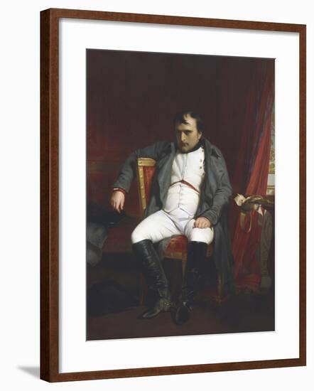 Napoleon at Fontainebleau During the First Abdication - April 1814-Paul Delaroche-Framed Giclee Print