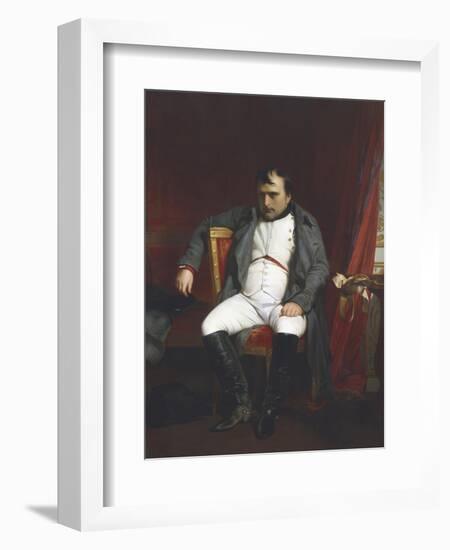 Napoleon at Fontainebleau During the First Abdication-Paul Delaroche-Framed Giclee Print