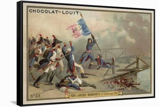 Napoleon at the Battle of the Bridge of Arcole-null-Framed Stretched Canvas