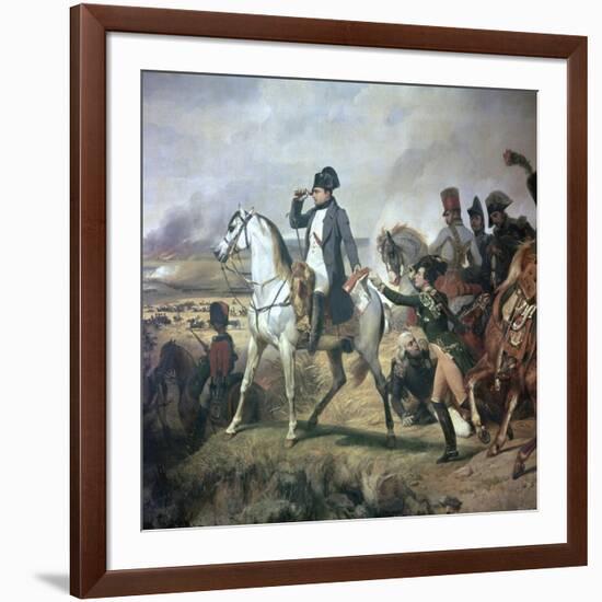 Napoleon at the Battle of Wagram, 19th Century-Horace Vernet-Framed Giclee Print