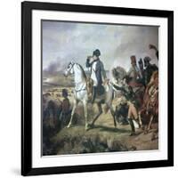 Napoleon at the Battle of Wagram, 19th Century-Horace Vernet-Framed Giclee Print