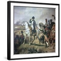 Napoleon at the Battle of Wagram, 19th Century-Horace Vernet-Framed Giclee Print