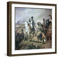 Napoleon at the Battle of Wagram, 19th Century-Horace Vernet-Framed Giclee Print