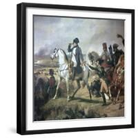 Napoleon at the Battle of Wagram, 19th Century-Horace Vernet-Framed Giclee Print