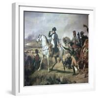 Napoleon at the Battle of Wagram, 19th Century-Horace Vernet-Framed Giclee Print