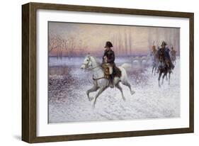 Napoleon at the Head of a Troop of Cavalry-Jan Chelminski-Framed Giclee Print