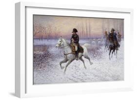 Napoleon at the Head of a Troop of Cavalry-Jan Chelminski-Framed Giclee Print