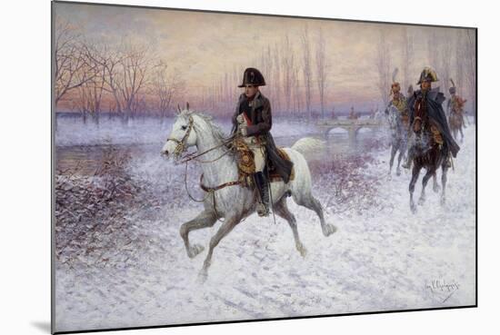 Napoleon at the Head of a Troop of Cavalry-Jan Chelminski-Mounted Giclee Print